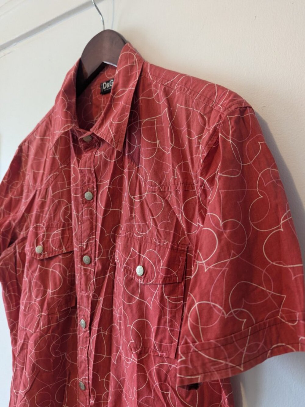 D&G - Unisex Vintage heart print shirt - Sz L - Picture 2 of 8